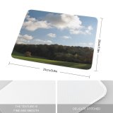 yanfind The Mouse Pad Field Sky Natural Autumn Cloud Landscape Sky Pasture Clouds Grassland Tree Countryside Pattern Design Stitched Edges Suitable for home office game