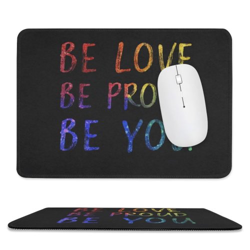 yanfind The Mouse Pad Black Dark Quotes Be You Be Love Be Proud Dark Inspirational Quotes Pattern Design Stitched Edges Suitable for home office game