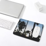 yanfind The Mouse Pad Silhouette Images Barbara PNG Usa Grey Plant Pictures Tree Wallpapers Arecaceae Palm Pattern Design Stitched Edges Suitable for home office game