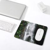 yanfind The Mouse Pad Chute Flow Waterfall Resources Waterfall Jungle Fountain Landscape Vegetation Natural Watercourse Rocky Pattern Design Stitched Edges Suitable for home office game