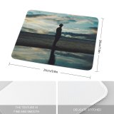 yanfind The Mouse Pad Backlit Dark Landscape Shadows Evening Light Beach Twilight Outdoors Lake Moon Reflection Pattern Design Stitched Edges Suitable for home office game