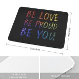 yanfind The Mouse Pad Black Dark Quotes Be You Be Love Be Proud Dark Inspirational Quotes Pattern Design Stitched Edges Suitable for home office game