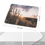 yanfind The Mouse Pad Blur Golden Rural Flowers Wild Season Clouds Sunset Grass Landscape Field Wheat Pattern Design Stitched Edges Suitable for home office game