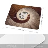 yanfind The Mouse Pad Otto Berkeley Spiral Staircase Wooden Stairs Curves Lights Wide Dutch Pattern Design Stitched Edges Suitable for home office game