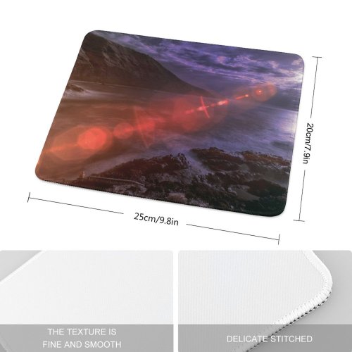 yanfind The Mouse Pad Eruption Landscape Sunrise Pictures PNG Outdoors Light Flare Volcano Sky Mountain Pattern Design Stitched Edges Suitable for home office game