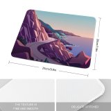 yanfind The Mouse Pad Coastline Mountain Pass Road Morning Daylight Scenery MacOS Big Sur IOS Pattern Design Stitched Edges Suitable for home office game