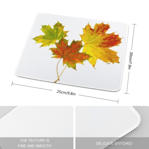 yanfind The Mouse Pad Maple Autumn Woody Leaves Maple Plant Fall Decoration Plane Leaf Leaf Tree Pattern Design Stitched Edges Suitable for home office game