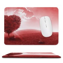 yanfind The Mouse Pad Comfreak Fantasy Love Landscape Heart Tree Child Dream Clouds Sky Pattern Design Stitched Edges Suitable for home office game