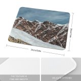 yanfind The Mouse Pad Landscape Peak Slope Pictures Outdoors Grey Snow Glacier Free Range Ice Pattern Design Stitched Edges Suitable for home office game