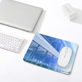 yanfind The Mouse Pad Blur Focus City Design Office Downtown Window Expression Steel Building Glass Urban Pattern Design Stitched Edges Suitable for home office game