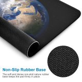yanfind The Mouse Pad PIROD Space Black Dark Earth Planet Stars Pattern Design Stitched Edges Suitable for home office game