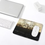 yanfind The Mouse Pad Tree Sun Sunset Fire Golden Light Sky Natural Landscape Sunlight Atmospheric Branch Pattern Design Stitched Edges Suitable for home office game