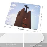yanfind The Mouse Pad Chapel Sky Item Church Place Cielo Nubes Chile Campanario Tower Architecture Sky Pattern Design Stitched Edges Suitable for home office game