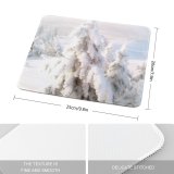 yanfind The Mouse Pad Fir Winter Saskatchewan Geological Tree Tree Plant Frost Winter Freezing Atmospheric Snow Pattern Design Stitched Edges Suitable for home office game