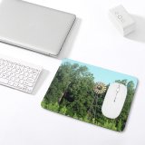 yanfind The Mouse Pad Mill Field Natural Vegetation Landscape Plant Meadow Prairie Grassland Tree Windmill Rural Pattern Design Stitched Edges Suitable for home office game
