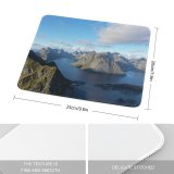 yanfind The Mouse Pad Landscape Norwegen Peak Promontory Wilderness Pictures Lofoten Sea Cloud Outdoors Free Pattern Design Stitched Edges Suitable for home office game