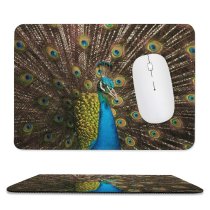 yanfind The Mouse Pad Peafowl Peacock Indian Peafowl Peacock Train Pattern Design Stitched Edges Suitable for home office game