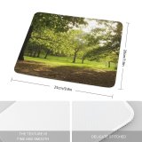 yanfind The Mouse Pad Central Leaves Light Sunny Grass Tree Sunlight Park Sunlight Park York Outdoor Pattern Design Stitched Edges Suitable for home office game