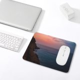 yanfind The Mouse Pad Luca Bravo Sunset Cliff Seascape Dawn Moon Seashore Coastline Sky Pattern Design Stitched Edges Suitable for home office game