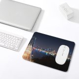 yanfind The Mouse Pad Michael Kaldani Oakland Bay Bridge San Francisco Cityscape City Lights Night Time Pattern Design Stitched Edges Suitable for home office game