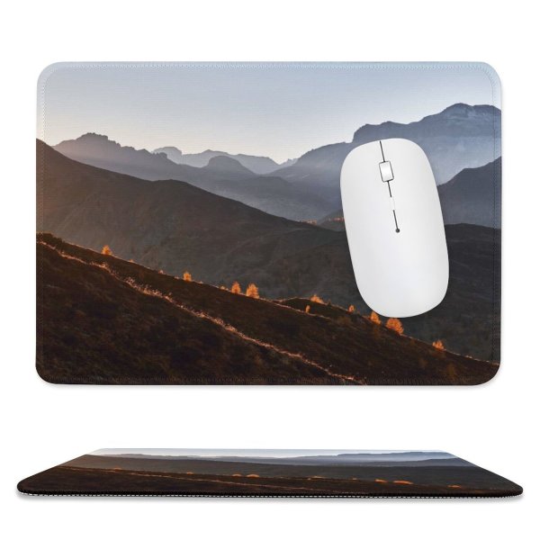 yanfind The Mouse Pad Luca Bravo Giau Pass Mountains Dolomites Mist Foggy Landscape Italy Pattern Design Stitched Edges Suitable for home office game