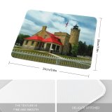 yanfind The Mouse Pad Building Home Sweet Mackinac Sky Fence Light Home Classic Fence British Estate Pattern Design Stitched Edges Suitable for home office game