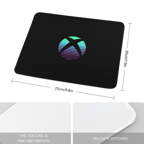 yanfind The Mouse Pad Michael Gillett Technology Black Dark Minimal Xbox AMOLED Gradient Pattern Design Stitched Edges Suitable for home office game