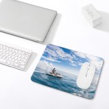 yanfind The Mouse Pad Fun Maldives Sea Outdoors Leisure Beach Jet Boat Watercraft Ocean Recreation Ski Pattern Design Stitched Edges Suitable for home office game