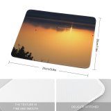 yanfind The Mouse Pad Backlit Golden Beautiful Scenery Cape Clouds Sunset Landscape Evening Light Beach Twilight Pattern Design Stitched Edges Suitable for home office game