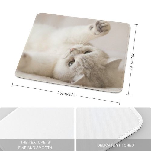 yanfind The Mouse Pad Cute Kitten Kitty Cat Pattern Design Stitched Edges Suitable for home office game