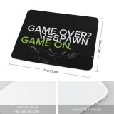 yanfind The Mouse Pad Black Dark Quotes Game Over Respawn Game Hardcore Gamer Quotes Dark Pattern Design Stitched Edges Suitable for home office game