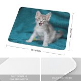yanfind The Mouse Pad Funny Curiosity Cute Cat Young Little Eye Portrait Pet Whisker Downy Fur Pattern Design Stitched Edges Suitable for home office game