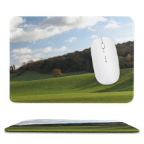 yanfind The Mouse Pad Field Highland Sky Field Natural Autumn Landscape Pasture Hill Clouds Grassland Sport Pattern Design Stitched Edges Suitable for home office game