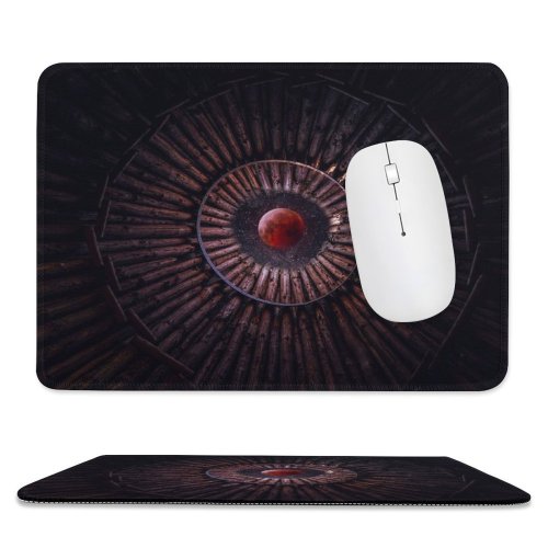 yanfind The Mouse Pad Oliver Henze Black Dark Blood Moon Sky Stars Circular Wood Photoshop Pattern Design Stitched Edges Suitable for home office game