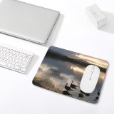 yanfind The Mouse Pad Eveing Dusk Goose Lake Loch Reflections Twilight Sunset Sea Reflection Sky Mountain Pattern Design Stitched Edges Suitable for home office game