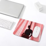 yanfind The Mouse Pad Blur Illuminate Curtain Lights Window Light Portrait Neon Abstract Glow Motion Silhouette Pattern Design Stitched Edges Suitable for home office game