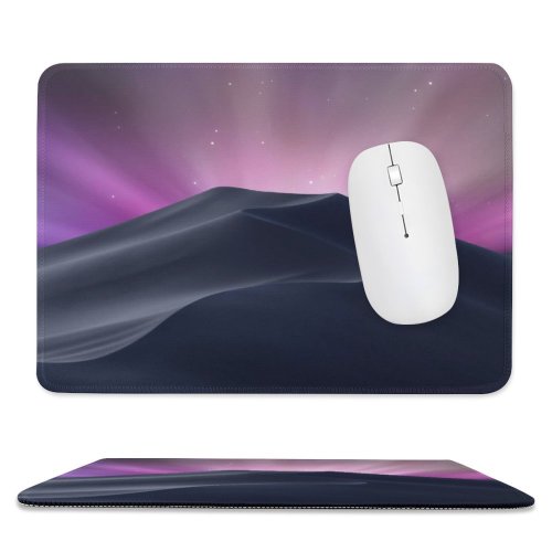 yanfind The Mouse Pad LukeMianiYT MacOS Mojave OS X Leopard Aurora Sky Desert Pattern Design Stitched Edges Suitable for home office game