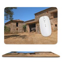 yanfind The Mouse Pad Building Old Tuscany Home Area Anchient Rural Maremma Landscape Sky Village Estate Pattern Design Stitched Edges Suitable for home office game