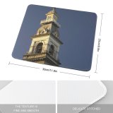 yanfind The Mouse Pad Building Building Steeple Old Sky Tower Architectural Golden Clock Towers Clocks Clock Pattern Design Stitched Edges Suitable for home office game