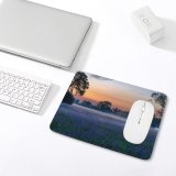 yanfind The Mouse Pad Backlit Golden Fog Beautiful Flowers Scenery Sunset Landscape Field Mist Sunrise Blooming Pattern Design Stitched Edges Suitable for home office game