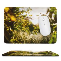 yanfind The Mouse Pad England Landscape Sunlight Plant Pictures Tree Light Warmth Sunshine Dream Flare Pattern Design Stitched Edges Suitable for home office game
