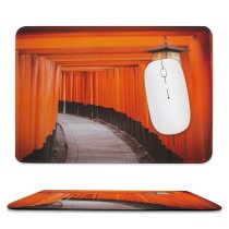 yanfind The Mouse Pad Denys Nevozhai Shinto Shrine Tokyo Japan Torii Pass Pathway Worship Pattern Design Stitched Edges Suitable for home office game