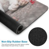 yanfind The Mouse Pad Young Kitty Grey Pet Funny Outdoors Street Fall Kitten Portrait Whiskers Cute Pattern Design Stitched Edges Suitable for home office game