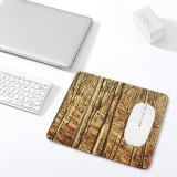 yanfind The Mouse Pad Tree Trees Clean Soothing Grass Peace Relaxing Woods Fresh Forest Natural Wood Pattern Design Stitched Edges Suitable for home office game