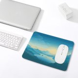 yanfind The Mouse Pad Coyle Lakeside Sunrise Early Morning Minimal Art Gradient Landscape Scenic Panorama Pattern Design Stitched Edges Suitable for home office game