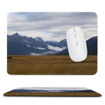 yanfind The Mouse Pad Landscape Peak Slope Pictures Outdoors Grey Snow Free Range Ice Zealand Pattern Design Stitched Edges Suitable for home office game