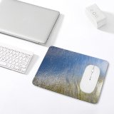 yanfind The Mouse Pad Wall Running Light Texture Grey Sky Grass Family Plant Wave Metal Pattern Design Stitched Edges Suitable for home office game