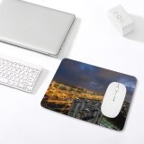 yanfind The Mouse Pad Blur Freedom Street City Dark Lights Downtown Skyscraper Cityscape Sunset Landscape Traffic Pattern Design Stitched Edges Suitable for home office game