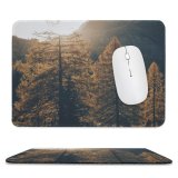yanfind The Mouse Pad Backlit Fog Season Desktop Hazy Sunlight Autumn Daylight Mountains Sunrays Dolomites Mist- Pattern Design Stitched Edges Suitable for home office game