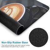 yanfind The Mouse Pad Blur Focus Break Delicious Dark Espresso Design Perfume Artistic Caffeine Cup Mug Pattern Design Stitched Edges Suitable for home office game